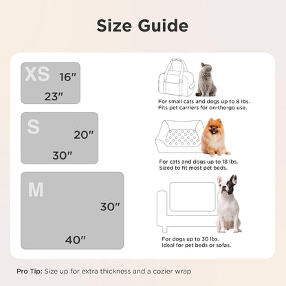 Dog Blanket for Small Dogs Puppy, Flannel Fleece, 3-Pack 23x16