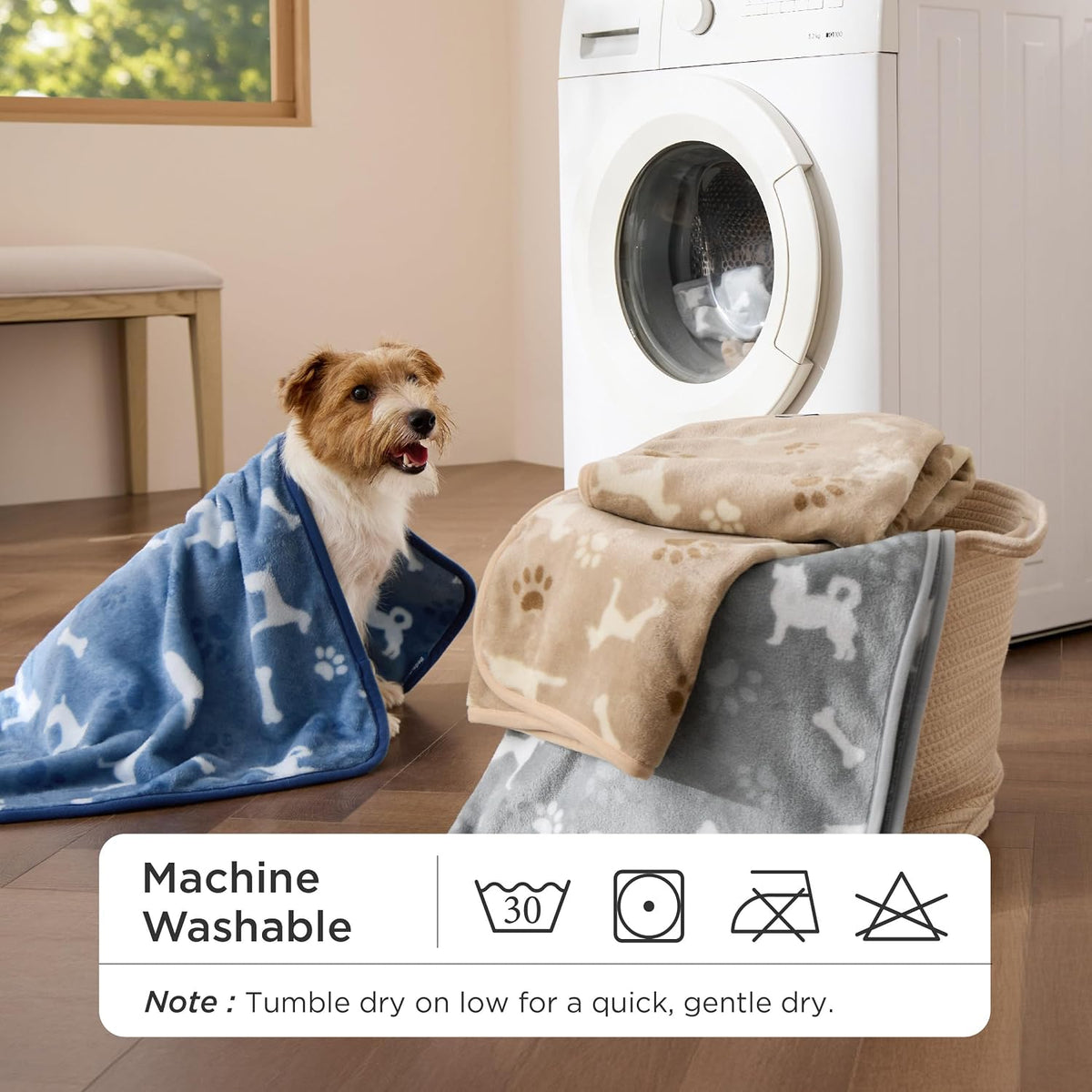 Dog Blanket for Small Dogs Puppy, Flannel Fleece, 3-Pack 23x16