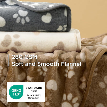 Dog Blanket for Small Dogs Puppy, Flannel Fleece, 3-Pack 23x16