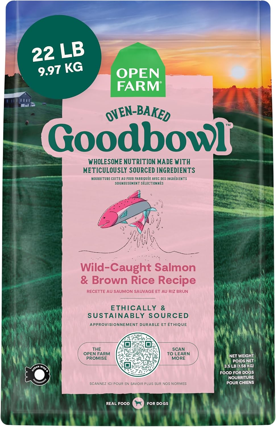 Goodbowl Wild Caught Salmon Dry Dog Food, 22lb Bag