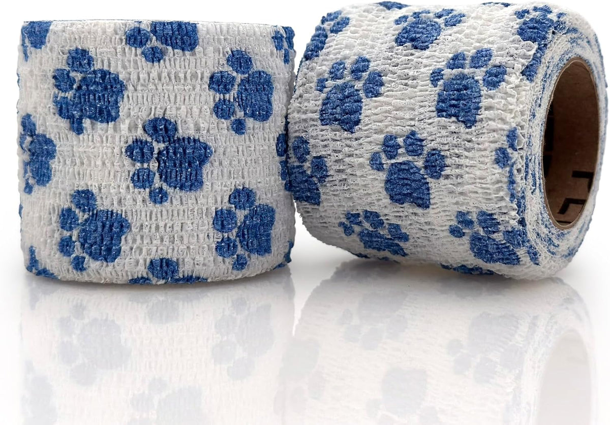 PetFlex No Chew – Flexible Self-Adhering Elastic Bandage for Wound Care – First Aid Wrap for Small Animals Like Dogs, Cats, and Other Pets - 2 inch, 2 Rolls