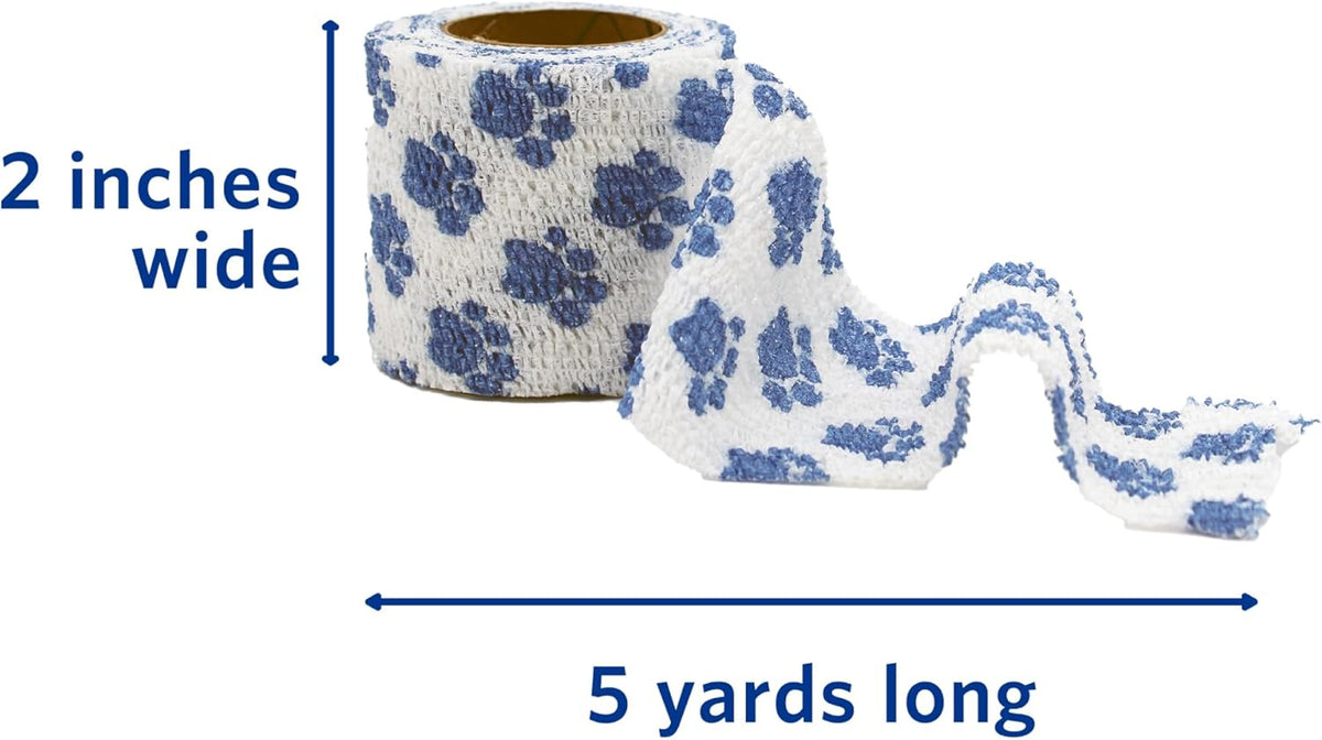 PetFlex No Chew – Flexible Self-Adhering Elastic Bandage for Wound Care – First Aid Wrap for Small Animals Like Dogs, Cats, and Other Pets - 2 inch, 2 Rolls