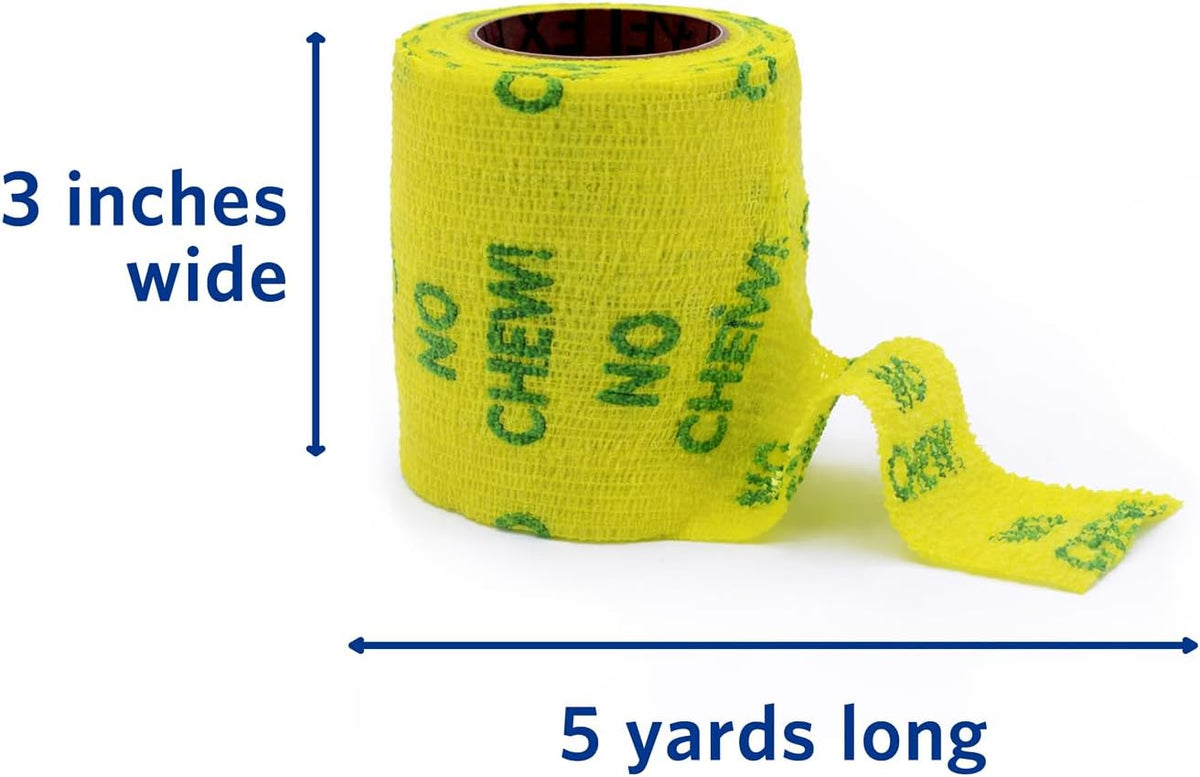 PetFlex No Chew – Flexible Self-Adhering Elastic Bandage for Wound Care – First Aid Wrap for Small Animals Like Dogs, Cats, and Other Pets - 2 inch, 2 Rolls