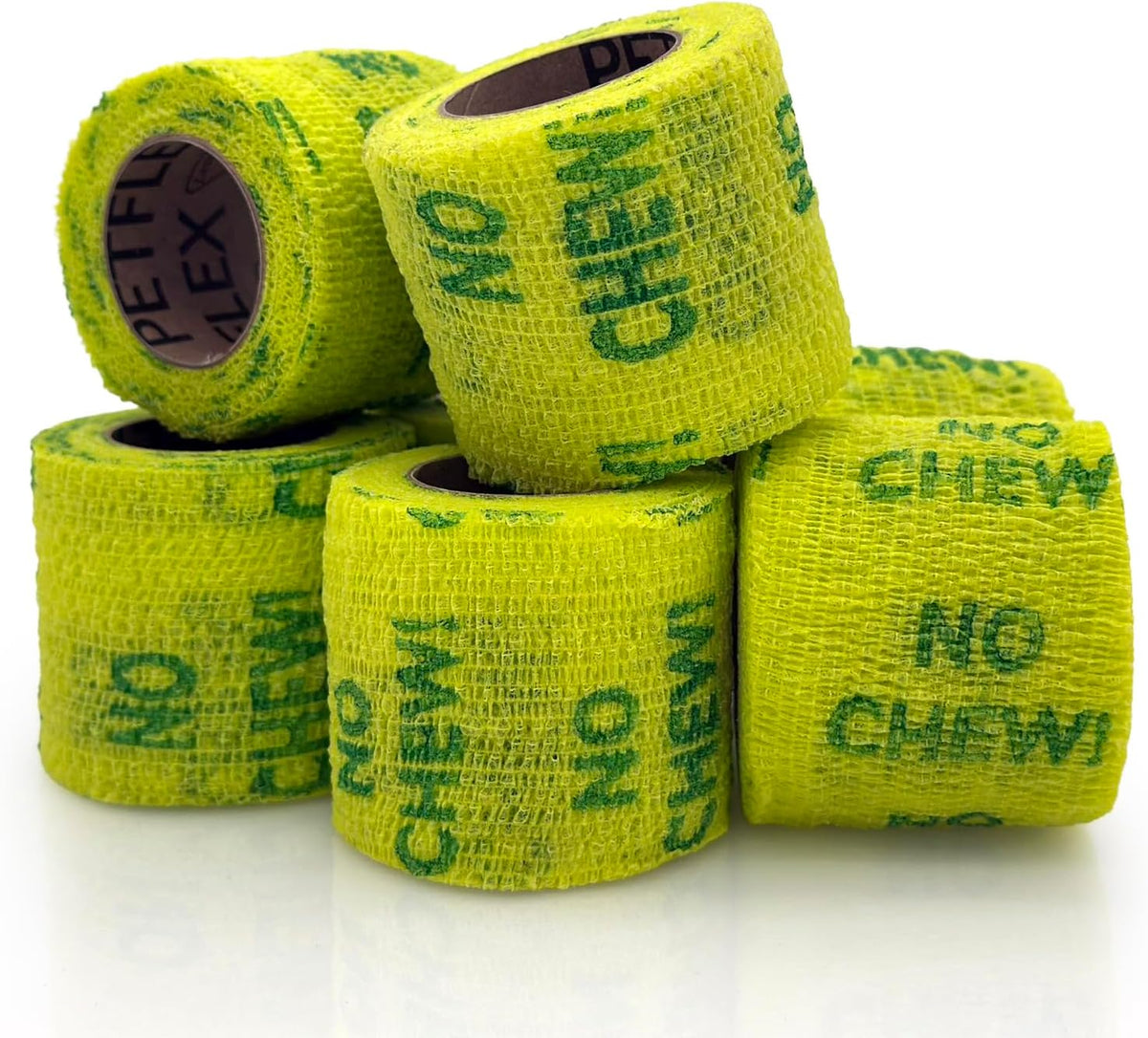 PetFlex No Chew – Flexible Self-Adhering Elastic Bandage for Wound Care – First Aid Wrap for Small Animals Like Dogs, Cats, and Other Pets - 2 inch, 2 Rolls