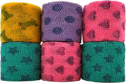 PetFlex No Chew – Flexible Self-Adhering Elastic Bandage for Wound Care – First Aid Wrap for Small Animals Like Dogs, Cats, and Other Pets - 2 inch, 2 Rolls