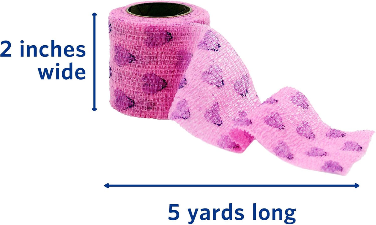 PetFlex No Chew – Flexible Self-Adhering Elastic Bandage for Wound Care – First Aid Wrap for Small Animals Like Dogs, Cats, and Other Pets - 2 inch, 2 Rolls