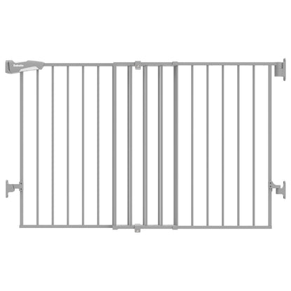 Babelio Baby Gate for Stairs, Kitchen & Doorways, 26-43" W 28" H No Bottom Bar| Easy Installation| One-Handed Operation| Auto-Close| Hardware Mount (Drill Needed) Safety Dog/Pet Gate Indoor (White)