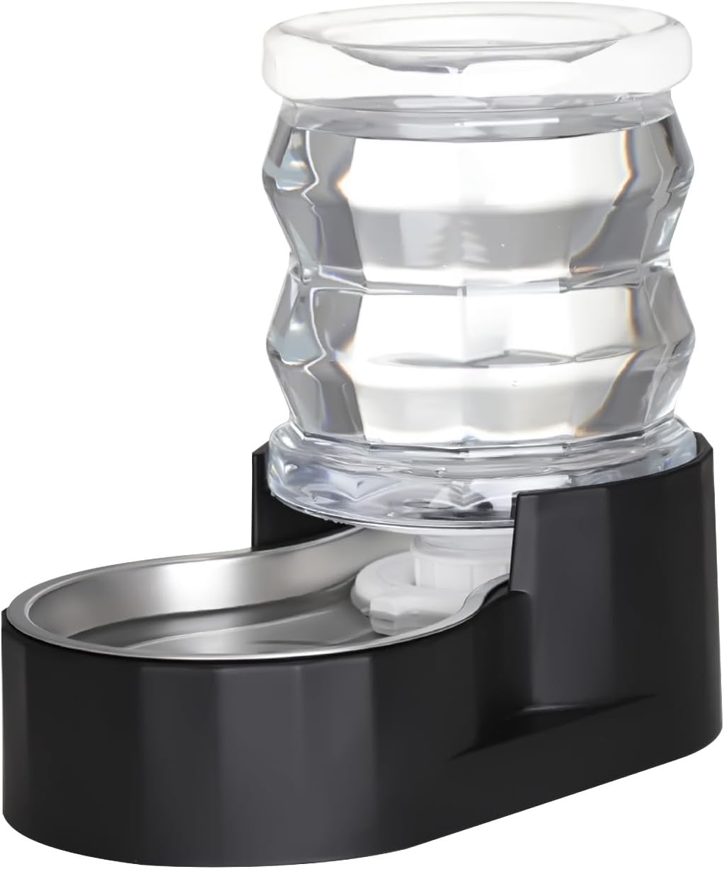 RIZZARI 8L Elevated Pet Water Dispenser – Stainless Steel Gravity Waterer with Auto-Refill Design for Medium and Large Dogs & Senior Pets -Comfortable Drinking Height for Living Rooms,Multi-Pet Homes