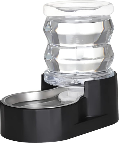 RIZZARI 8L Elevated Pet Water Dispenser – Stainless Steel Gravity Waterer with Auto-Refill Design for Medium and Large Dogs & Senior Pets -Comfortable Drinking Height for Living Rooms,Multi-Pet Homes