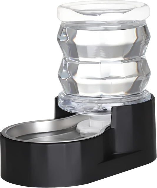 RIZZARI 8L Elevated Pet Water Dispenser – Stainless Steel Gravity Waterer with Auto-Refill Design for Medium and Large Dogs & Senior Pets -Comfortable Drinking Height for Living Rooms,Multi-Pet Homes