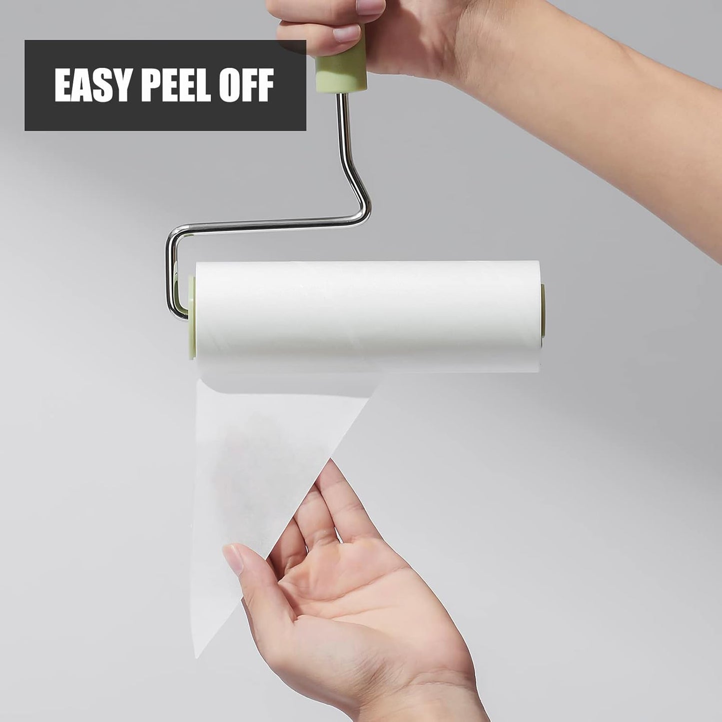 Extra Sticky Large Surface Lint Roller, 6.3'' Giant Lint Roller for Pet Hair, Long Handle Lint Remover for Clothes, Furniture, Dog & Cat Hair Remover (1 Roller + 270 Sheets)