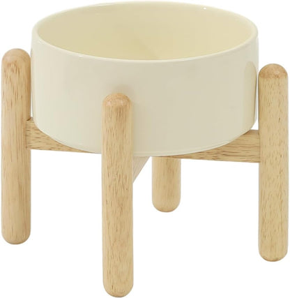 Havniva 8.3inch Ceramic Raised Dog Bowl with Stand, Elevated Dog Bowls for Large Breed Dog Food and Water Bowl Non-Slip Dog Dish Large Capacity Feeding Pet Water Bowl
