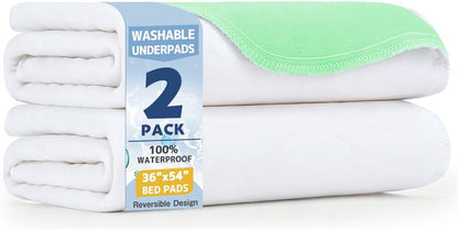 Washable Underpads 36"x36"(4 Pack)– Dual-Sided & Ultra-Thick, Heavy Duty Waterproof Nursing Pads Incontinence Bed Pads, Reusable Washable Pee Pads for Dogs, Diaper Changing & Adults Pads