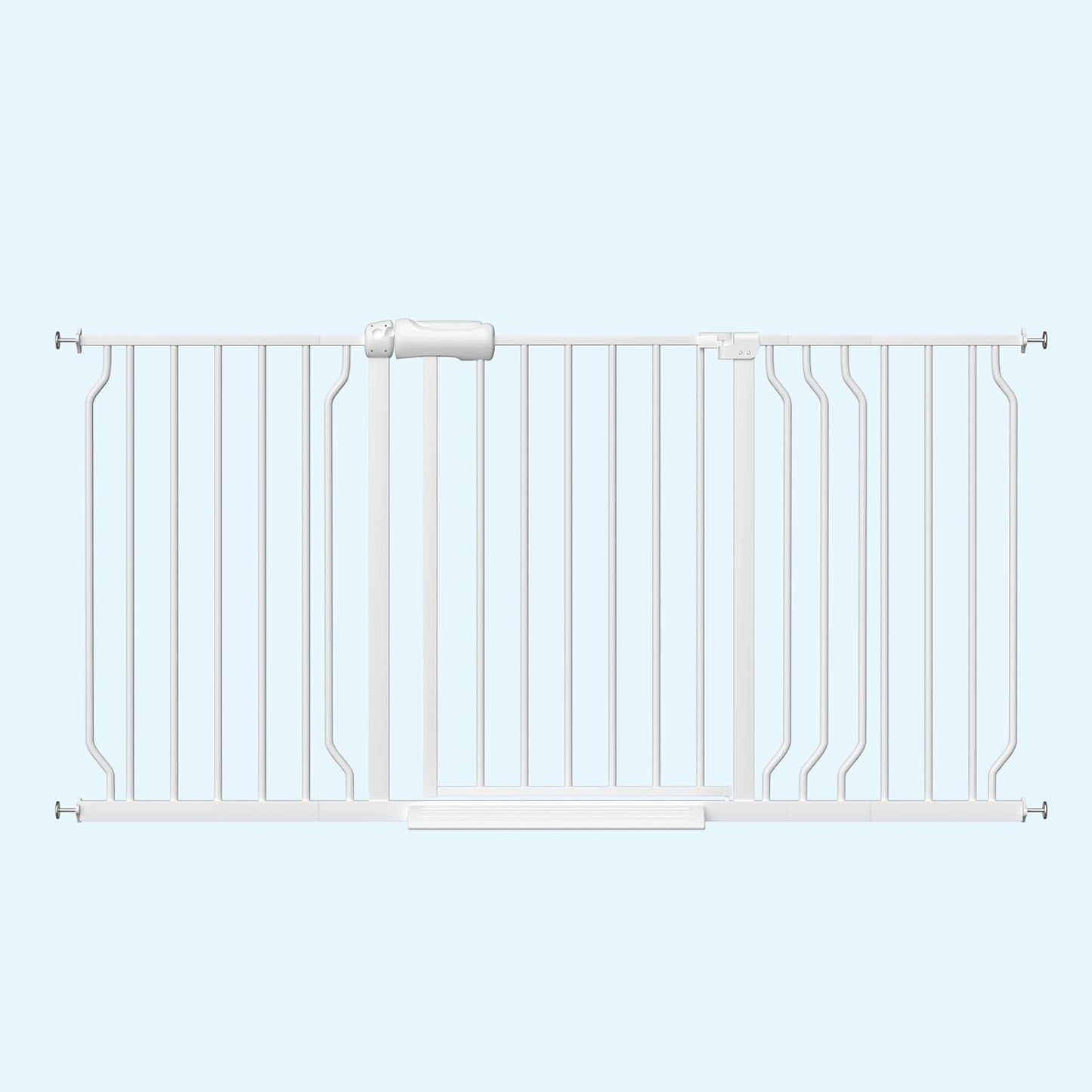 WAOWAO Baby Gate 71.65-85.03" Extra Wide Pressure Mounted Walk Through Swing Auto Close Safety Metal Black Toddler Kids Child Dog Pet Puppy for Stairs,Doorways,Kitchen