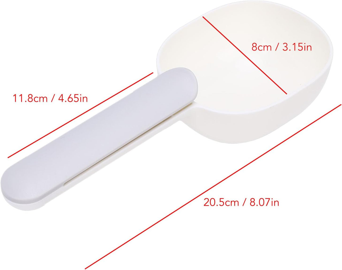 Fockety Dog Food Scoop, Pet Food Scoop with Clip for Sealing, Keep Pet Treats Freshness, Easy Scooping for Daily Feeding at Home, for Dogs, Cats, Rabbits