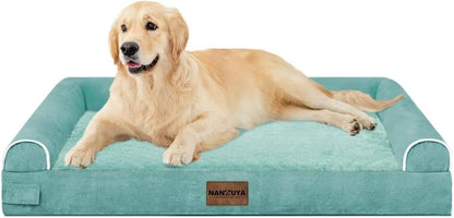 Large Dog Bed Orthopedic Washable: Beds Bolster XL Bed Large Big Dogs Memory Foam Couch Sofa Waterproof with Removable Cover