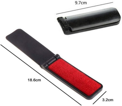 GARASANI 3 Pack Portable and Foldable Plastic Fold Clothing Dust Brush Pet Hair Remover Manual Sofa Bed Dry Cleaning Fabric Fluff Lint Cleaning Tool (Black)