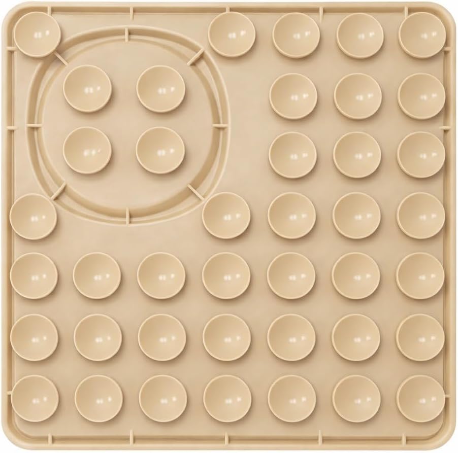 Hearth & Paw Silicone Lick Mat for Dogs Slow Feeder & Enrichment Mat, Food-Grade 100% BPA-Free Silicone, Mental Stimulation, Better Digestion, Anxiety Relief, Multiple Colors Available (Gray)
