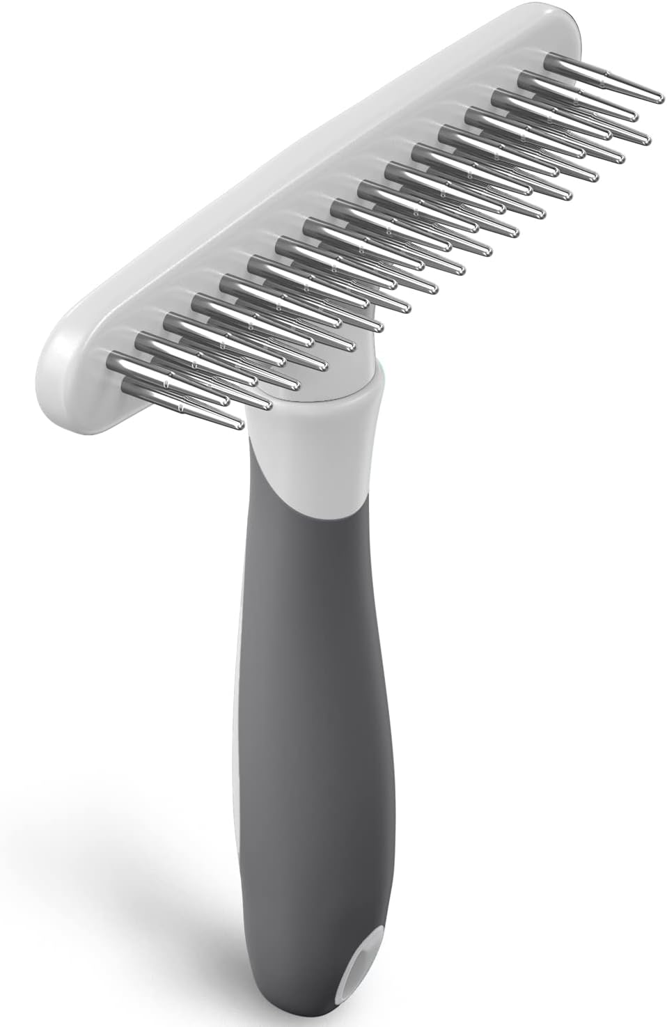 DOGI Deshedding Brush Comb - Undercoat Rake for Dogs, Cats, Short, Long Hair Coats - Double Row Stainless Steel Pins - Reduce Shedding by 90% (Green)