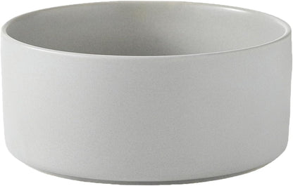 6'' Ceramic Raised Dog Bowl - 30Oz Dog Food & Water Bowl with Elevated Non-Slip Bamboo Stand, Dishwasher & Microwave Safe, Anti Vomiting Heavy Duty Pet Bowl for Small and Medium Dogs, White