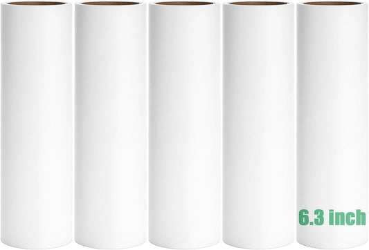 7.5 inch Lint Roller Refills Only, Pet Hair Remover Refills for Clothes Carpet Floor Couch, Extra Sticky Lint Brush Roller Refills, Pack of 5 Rolls, Total 300 Sheets (7.5'' Wide)