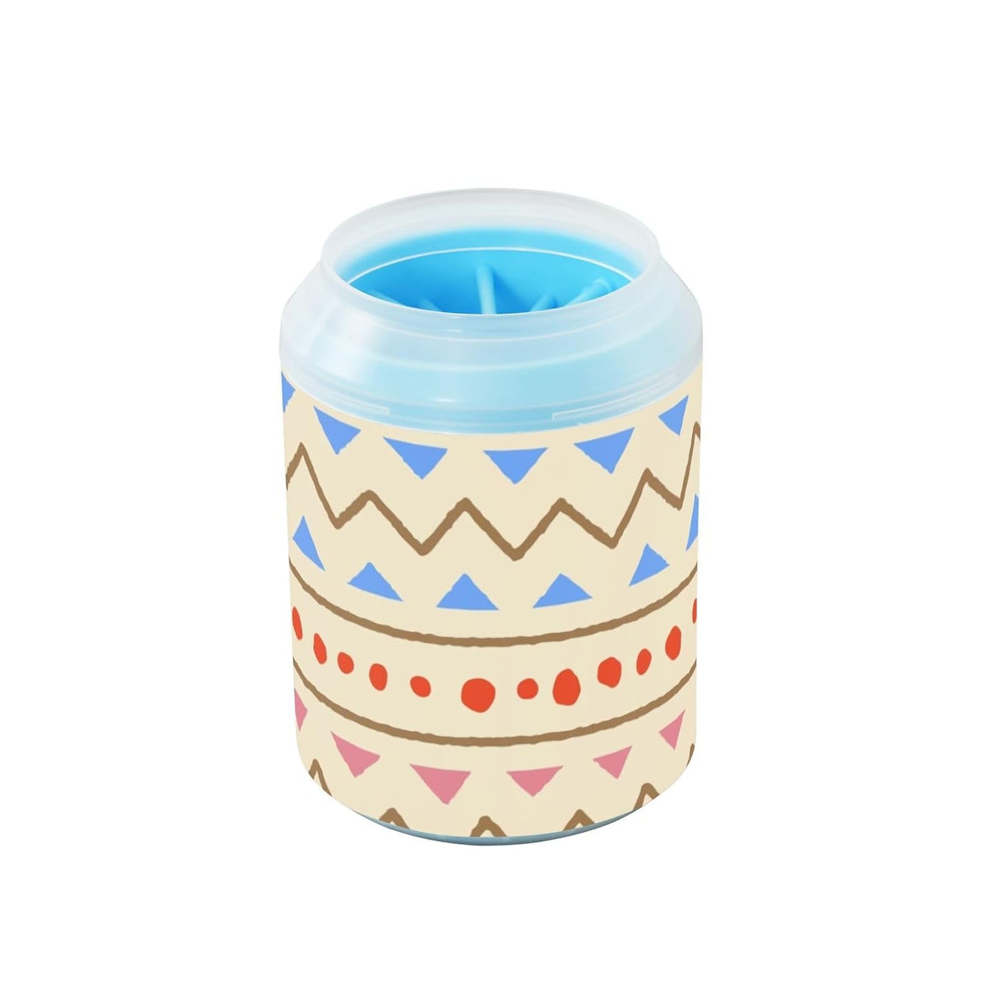 Dog Paw Cleaner Cups for Dogs Pet Foot Washer Paw Scrubber for Medium Small Dogs Cats Cleaning Cup Cute Yellow Fiesta Guitars Cacti and Ethnic Birds