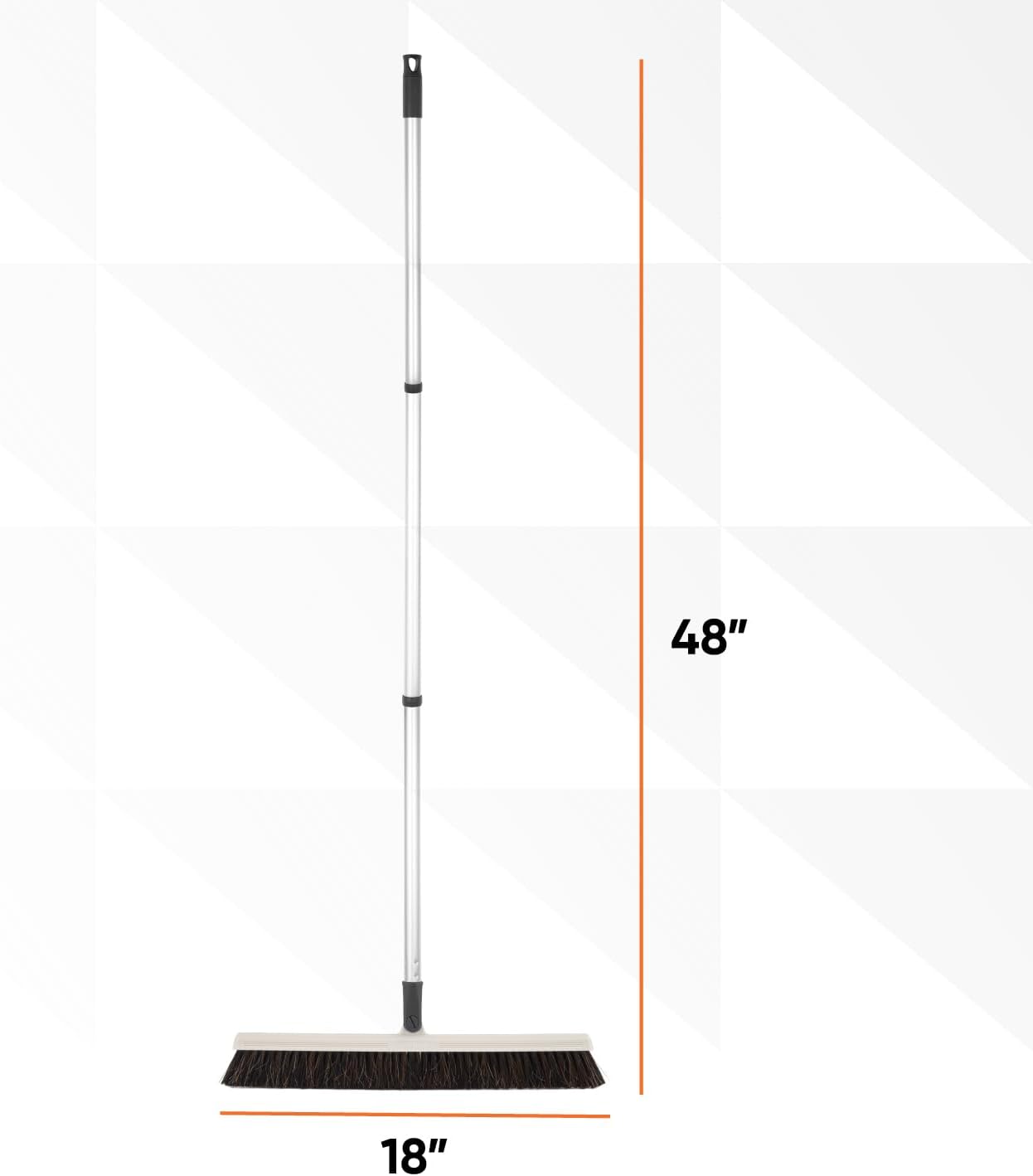 Superio 16"" Slim Silicone Salon Broom - Carpet Rake for Liquid, Human Hair, and Pet Hair, and Fur Space Saving and Easy to Wash, 12811274