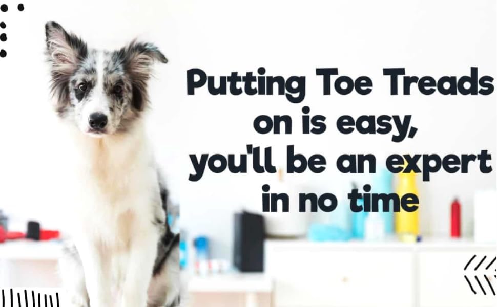Dr. McHenry's Dog Toe Treads, Set of 24, Adhesive, Cleaning Brush, Increased Traction, Dog Mobility Support, X-Large Kit- Weight: 60-150 lbs. 1.6 oz.