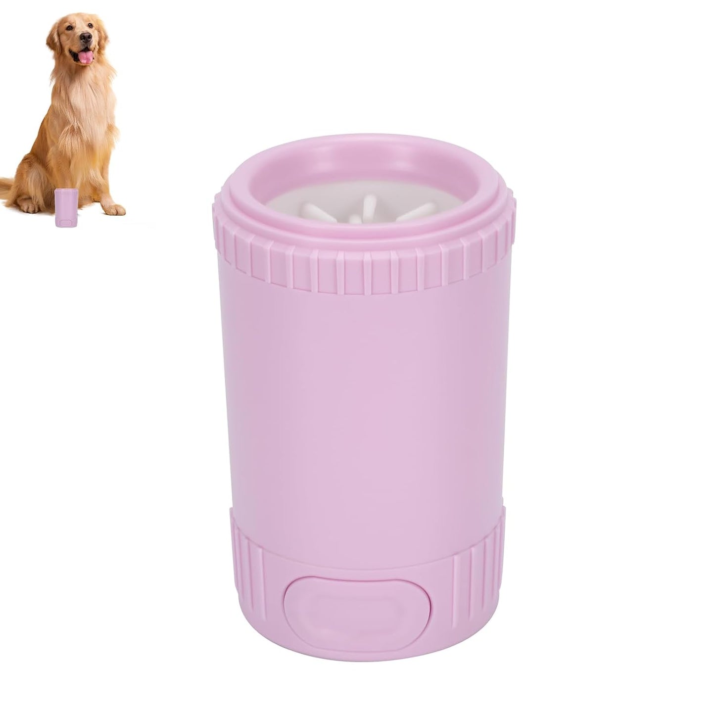 Dog Paw Cleaner, Pet Foot Washer for Small Medium Dogs Cat, Grooming Essentials to Wash Muddy Puppy Feet (Grey)