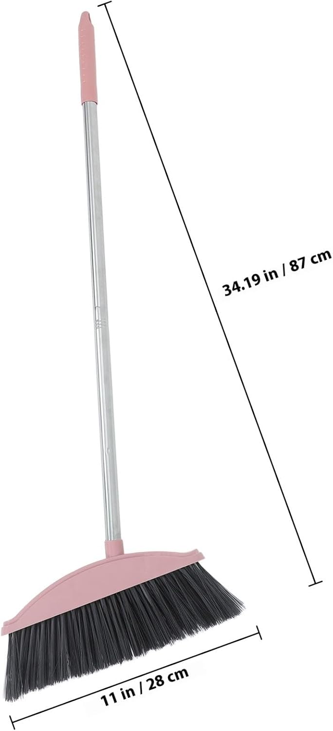 Heavy Duty Pet Hair Broom with Long Handle Angle Indoor Floor Cleaning Broom for Home and Courtyard for Hair and Dust Removal