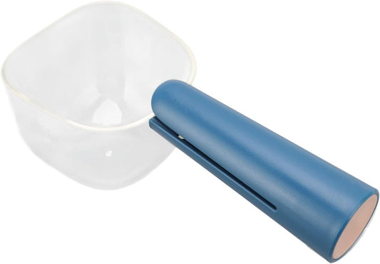 Transparent Pet Food Scoop with Clip Handle, 250 ml Capacity, Easy to Clean Dog Food Scoop (White)
