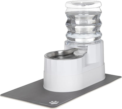 RIZZARI 8L Elevated Pet Water Dispenser – Stainless Steel Gravity Waterer with Auto-Refill Design for Medium and Large Dogs & Senior Pets -Comfortable Drinking Height for Living Rooms,Multi-Pet Homes