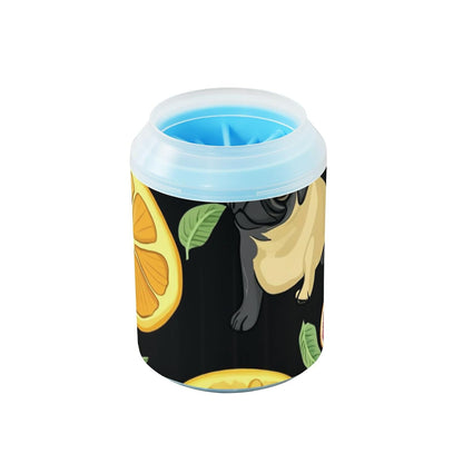 Dog Paw Cleaner Cups for Dogs Pet Foot Washer Paw Scrubber for Medium Small Dogs Cats Cleaning Cup Cute Yellow Fiesta Guitars Cacti and Ethnic Birds