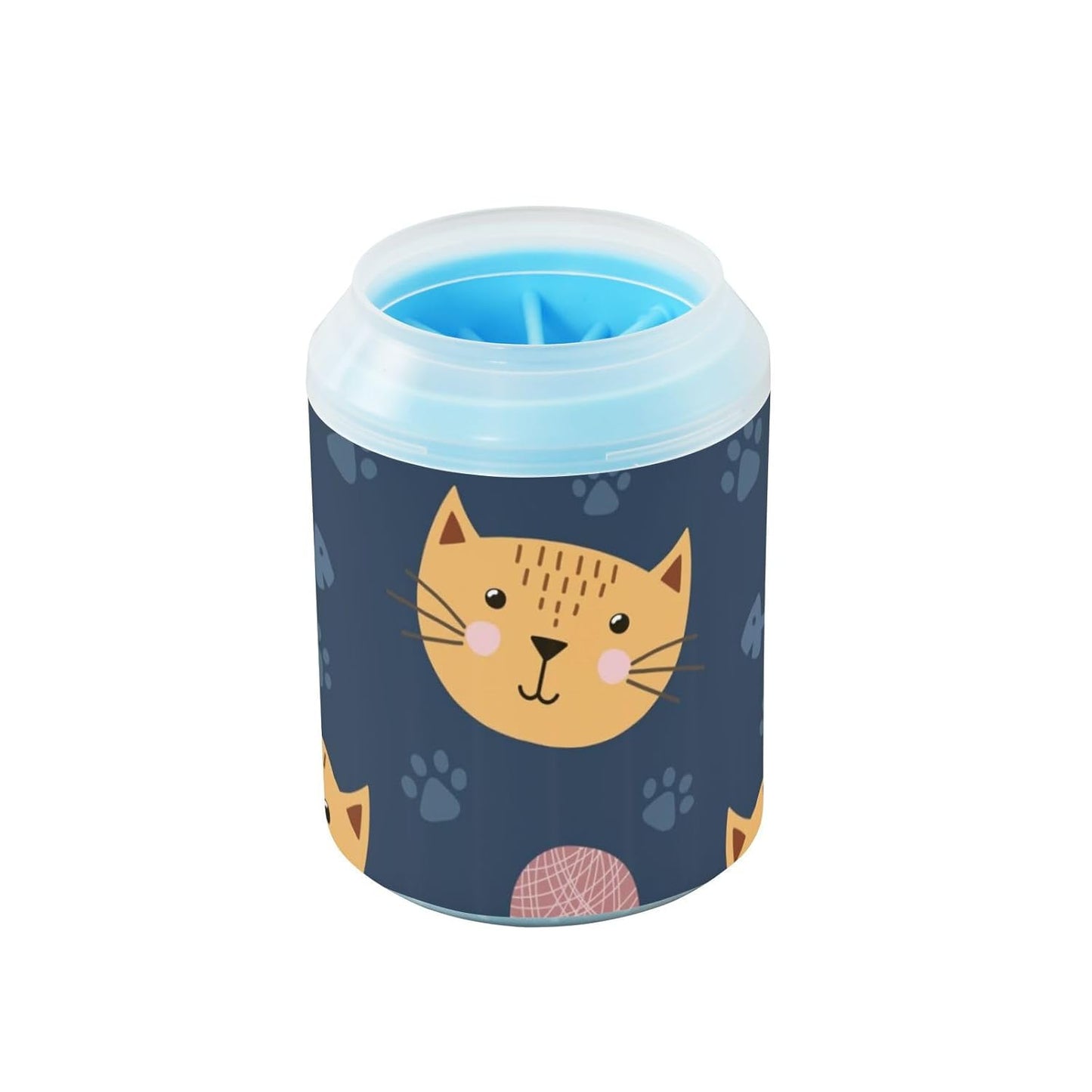 Dog Paw Cleaner Cups for Dogs Pet Foot Washer Paw Scrubber for Medium Small Dogs Cats Cleaning Cup Cute Yellow Fiesta Guitars Cacti and Ethnic Birds