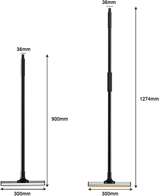 Hair Removal Broom, Handle Carpet Rake, Portable Multifunctional Reusable Tool for Dog Cat Hair Removal, with 4 Accessories, Aluminum Alloy and Iron