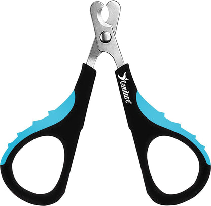 Candure Dog Nail Clippers Professional Pet Nail Clipper Suitable for Cats, Rabbits and Guinea Pigs - Safety Lock/Protective Guard to Avoid Over Cutting (Green, Medium to Small)