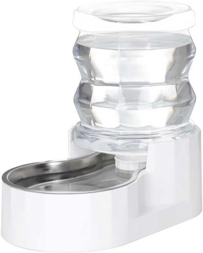 RIZZARI 8L Elevated Pet Water Dispenser – Stainless Steel Gravity Waterer with Auto-Refill Design for Medium and Large Dogs & Senior Pets -Comfortable Drinking Height for Living Rooms,Multi-Pet Homes