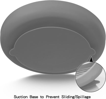 Slow Feeder Dog Bowls, Silicone Food Bowl Anti-Gulping, Pets Puppy Slow Feeder with Suction Cups, Dishwasher Microwave Safe for All Small Medium Dogs, Wave Design Blue
