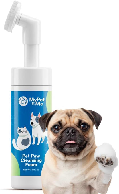 My Pet & Me - Dog Paw Cleaner - Foaming Cleanser for Easy Cleaning - No-Rinse Dog Paw Washer - Gentle Foot Cleaner for Dogs - Paw Wash for Small & Large Dogs - 4.05 oz