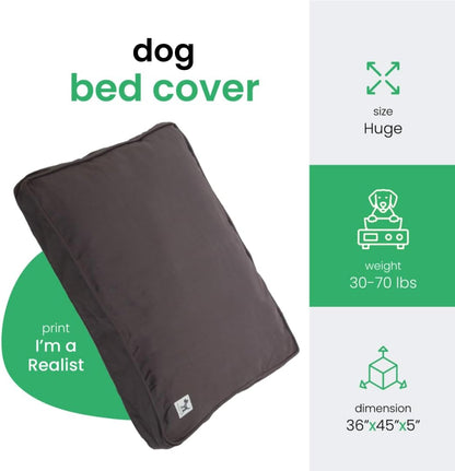 Molly Mutt Medium to Large Dog Bed Cover- Forever Young Print - Measures 27”X36”X5’’ - 100% Cotton - Durable - Breathable - Sustainable - Machine Washable Dog Bed Cover (Dd82b)