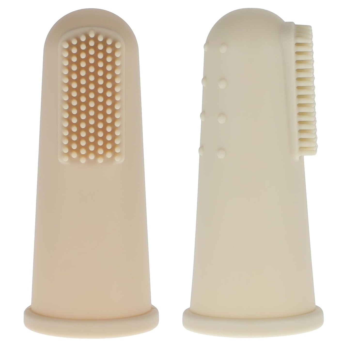 Baby Finger Toothbrush with Case, Food Grade Silicone, BPA Free, 2-Pack (Sage+Ether)