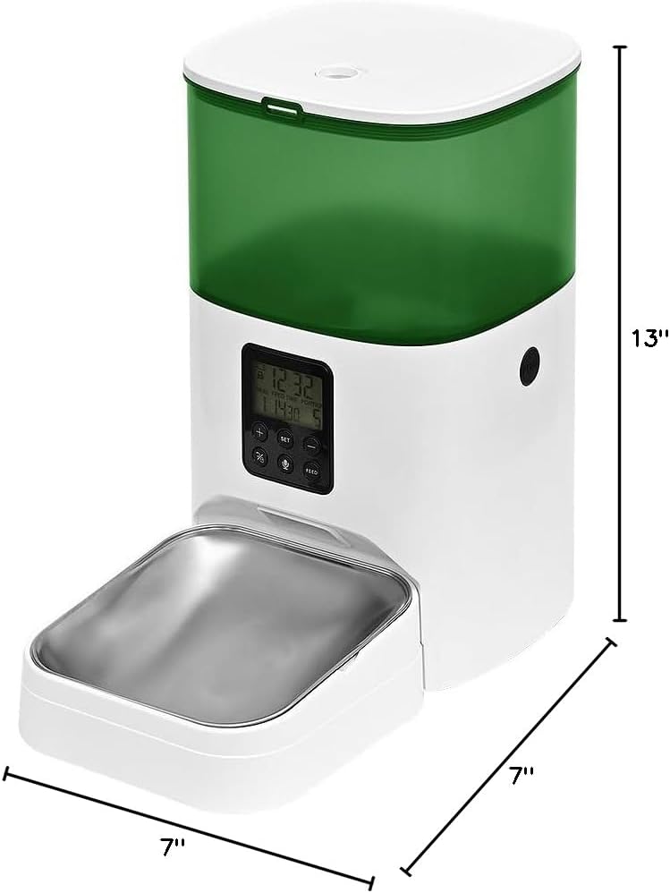 ANDOLL HOME Automatic Cat Feeder, 4L Cat Food Dispenser with 10s Voice Recorder, Pet Feeder up to 8 Meals per Day, Timed Dog Feeder with Dry Food Sealed Ring