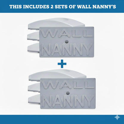 Wall Nanny 2-Pack - Works with 2 Gates - Baby Gate Wall Protector (Made in USA) Protects Walls and Doorways from Pet Gates - for Pressure Mounted Indoor Safety Baby Gates - Black