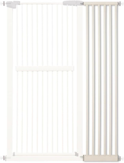Lumizone Extra Tall Cat Gate 61.02" High Pressure Mounted Extra Wide 30.12"-34.05" (17Sizes) 1.37" Gap No Drilling Auto-Close Tall Pet Gate for Dogs (Black, 30.12"-34.05" W)