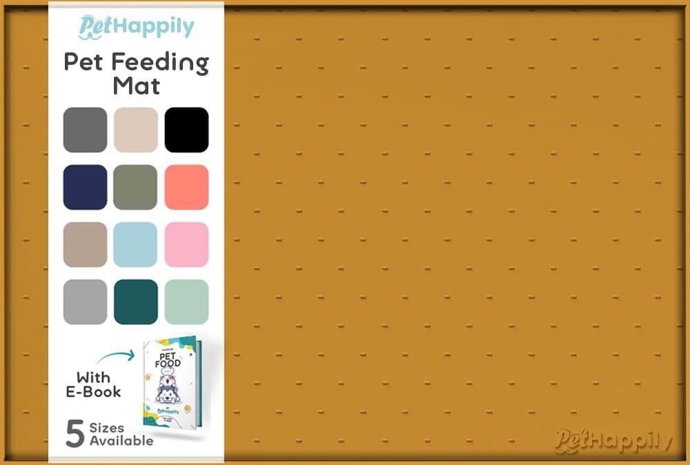 Dog Food Mat - Raised Edges Dogs Mat for Food and Water Prevent Spill, Waterproof Cat Food Mats Protect Floors, Easy Clean Dog Bowl Mats for Food and Water, Silicone Pet Feeding Placemats