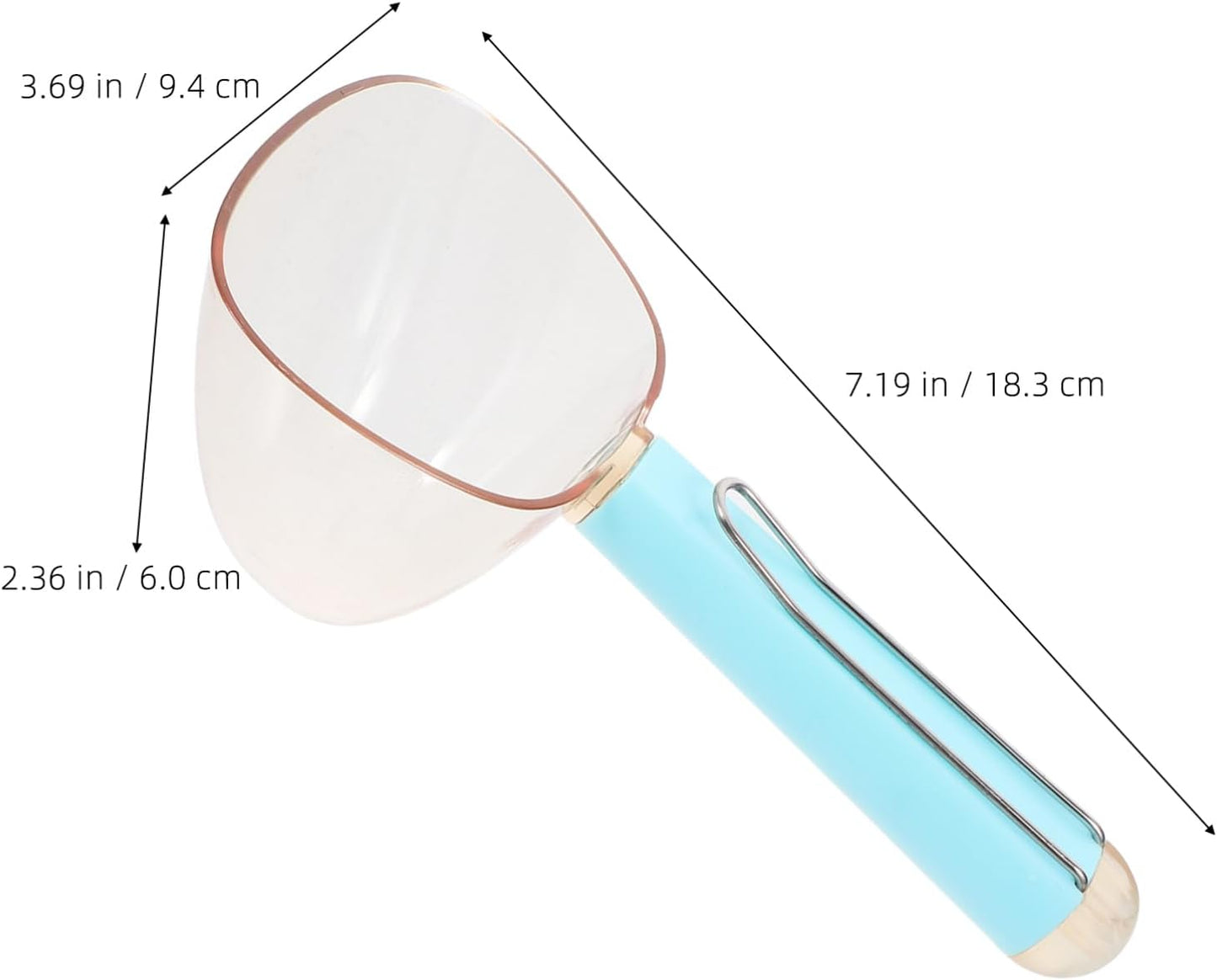 Yardwe Pet Food Scoop with Stainless Steel Clip, Precise Measurements for Cat and Dog Food