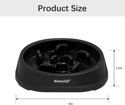 MateeyLife Slow Feeder Dog Bowls 2PCS, Anti-Choking Puzzle Dog Food Bowls, Anti-Slip Interactive Feeding Slow Down Eating, Bloat Stop Maze Dishes for Medium Breeds Pink&Purple