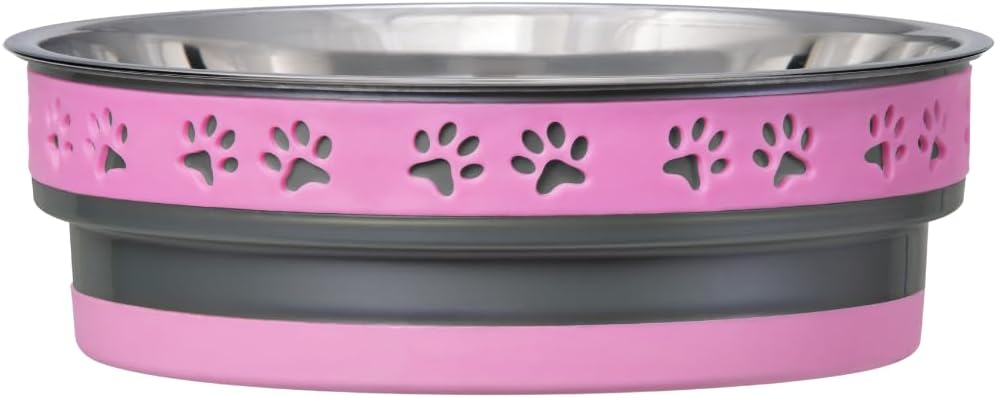 Loving Pets Corsa Dog Bowls- Stainless Steel Dog & Cat Bowls - Spill Proof Dog Food Bowl, Cat Bowl, Puppy Essentials & Pet Supplies Great for Home & Travel (Small 10-20 lbs, Rapid Blue)