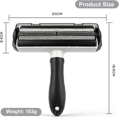 Reusable Pet Hair Remover Roller for Dogs and Cats - Removes Fur from Furniture, Carpet, Couch and Clothes -Self Cleaning - Lint Roller