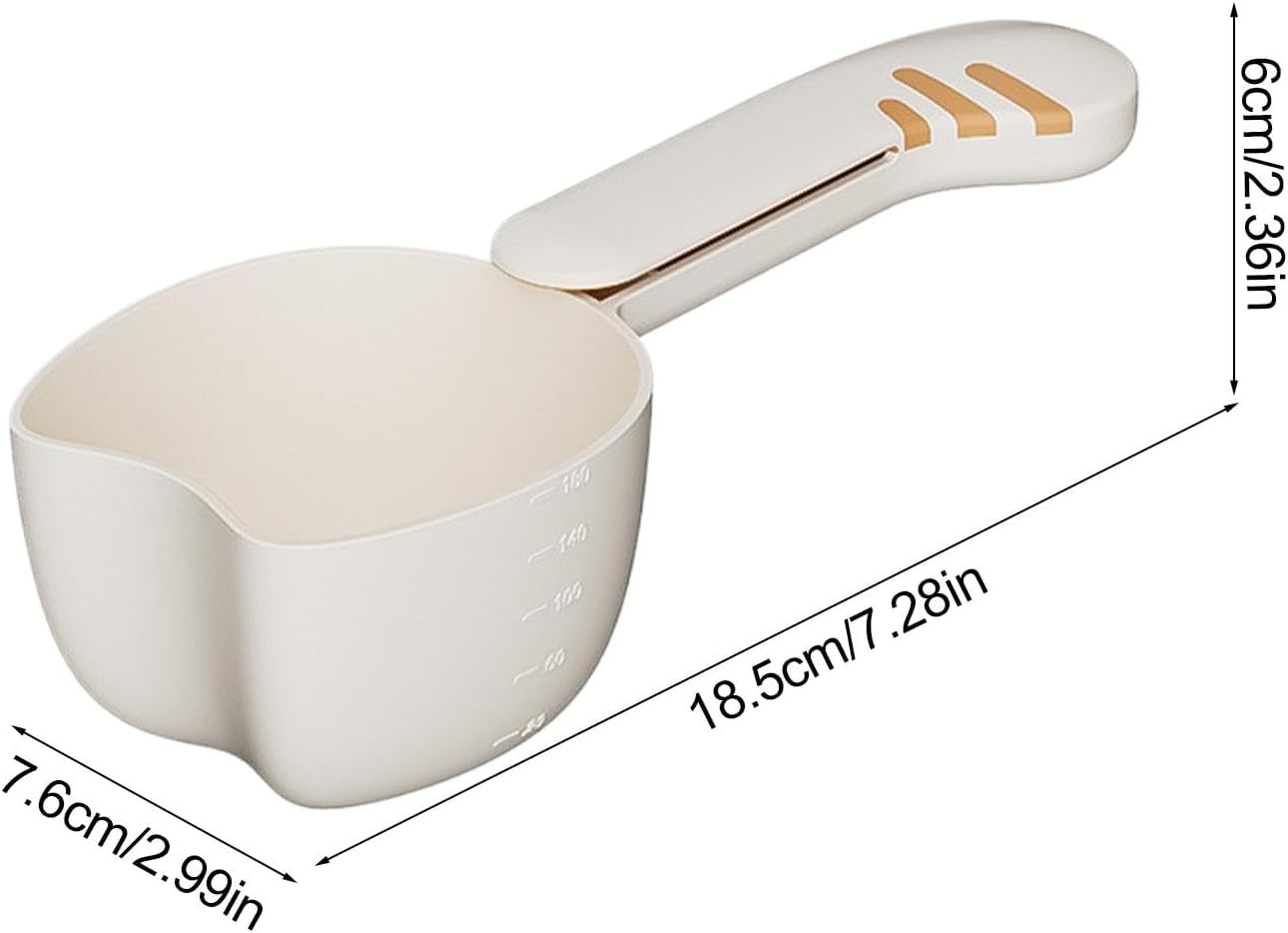 Pet Food Scoop - Pet Food Feeding Scoop - Dog Food Scoop - Rice Measuring Spoon With Bag Clip - Multifunctional Measuring Food Scoop For Pets Puppy Dogs Cats